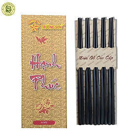 Đũa Gỗ Mun Cao Cấp - Đồ Gỗ Nhà Bếp Thủ Công Mỹ Nghệ Cao Cấp Thương Hiệu Trường Sơn (10 Đôi / Hộp)