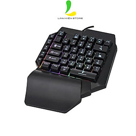 Mua Bàn phím giả cơ một tay K12X dùng cho IOS  Android  PC Full LED - Bàn phím 1 tay có đèn LED chơi game mobile cực chất