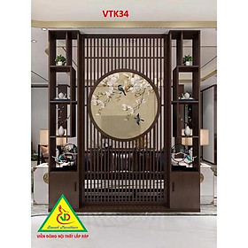 Vách ngăn phòng khách - nhà bếp Vách ngăn phòng VTK34 - Nội thất lắp ráp Viendong Adv