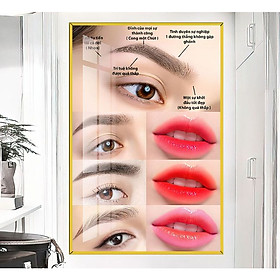Mua (HCM)Tranh dán tường  dán kính phun xăm trang trí decor tiệm spa  tiệm phun xăm có sẵn keo