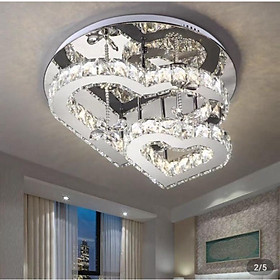 Mua Pha lê chuẩn Đèn mâm Ca Sỹ Pha Lê ốp trần hình con tim KT 55x55cm  đèn ốp trần  đèn chùm phale  đèn thả trần M9207 DT