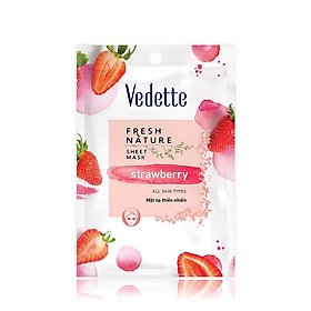 Mặt nạ giấy dâu tây Vedette Fresh Fruit Facial Mask Strawberry 22ml