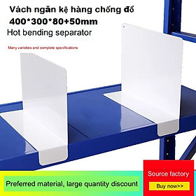 Vách ngăn cho kệ hàng hóa, tủ quần áo xếp gọn chống đổ (Combo 10 cái)