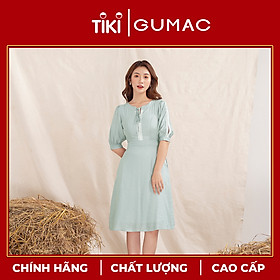 Đầm váy nữ DA1082 GUMAC thiết kế tay xẻ đăng ten