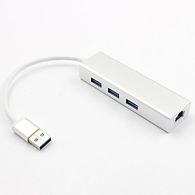 Bộ Chuyển Đổi 3 Cổng USB 3.0 Mac PC (1000Mbps) - Bạc