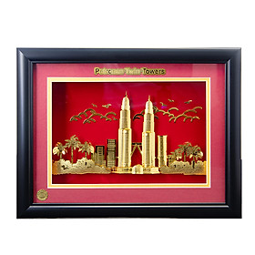 Mua Khung Tranh 3d Mạ Vàng Sbj Petronas Twin Towers