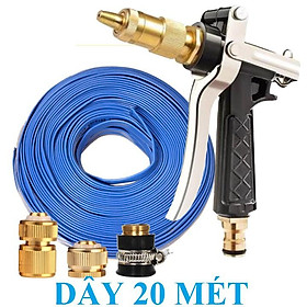 Mua Bộ dây vòi xịt nước rửa xe  tưới cây . tăng áp 3 lần  loại 20m 206319 đầu đồng cút đồng  + tặng mở chai