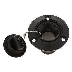 Black  Gas Deck Fill / Filler 85mm/3.35inch Fit for Marine Boat Yacht