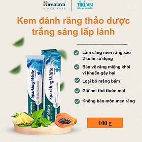 Hình ảnh Kem Đánh Răng Trắng Sáng Lấp Lánh Sparking White Himalaya Herbals HMTP0002 (100g)