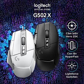 Mua Chuột game có dây Logitech G502 X  – switch LIGHTFORCE hybrid  Cảm biến Hero 25K  13 nút macro  tương thích Windows/Mac OS - Hàng chính hãng