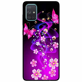 Ốp lưng dành cho Samsung A71 mẫu Bướm Và Hoa Hồng