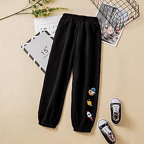 Quần Jogger Đen/Trắng Hoạ Tiết Hoạt Hình Ulzzang Nam Nữ 1hit_Unisex