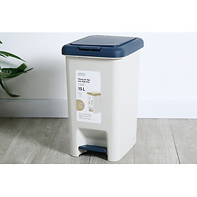 Thùng rác đạp chữ nhật Hiro 15L (loại kèm ruột) hàng chính hãng Inochi