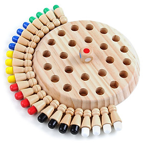 Children's Intelligent Toys Colorful Memory Chess Wooden Memory Matchstick Chess Game Memory Developing Chess Family