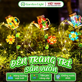Đèn trang trí năng lượng mặt trời ấm đun nước, tiết kiệm điện, bóng siêu sáng, chống thấm nước - DA3188 - Vàng