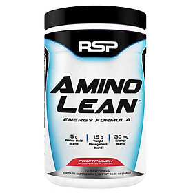 Thực phẩm bổ sung RSP Amino Lean - 70 Serving 630g vị Fruit Punch - Tăng cơ, Giảm mỡ, Phục hồi