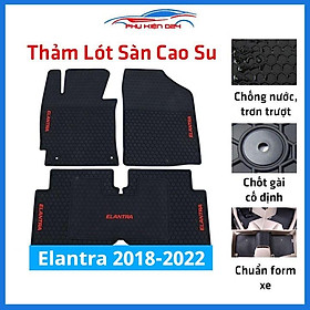 Lót sàn ô tô cao su Elantra 2018-2019-2020-2021-2022 không mùi chống trơn trượt