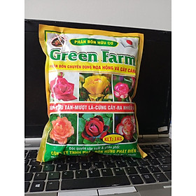 Mua PHÂN BÓN HỮU CƠ CHO HOA HỒNG- CÂY CẢNH GREEN FARM 1KG