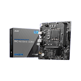 Mainboard MSI PRO H610M-E DDR4 ( Chipset H610/LGA1700/M-ATX ) - Hàng Chính Hãng