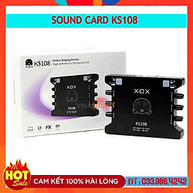 Mua Sound Card KS108 Hàng Loại 1 . Thu Âm Livestream Chuyên Nghiệp   Cho Chất Âm Cực Hay   Dễ Dàng Lắp Đặt