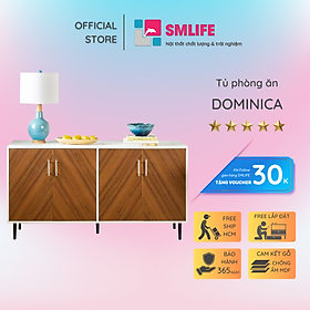 Tủ phòng ăn gỗ hiện đại SMLIFE Dominica | Gỗ MDF dày 17mm chống ẩm | D140xR40xC72cm