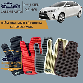 Thảm Trải Sàn, Lót Sàn Ô Tô Cao Su Eudora CloudFoam Thiết Kế Theo Xe Dành Cho Xe TOYOTA VIOS, Chống Nước, Không Mùi, Ngăn Bụi Bẩn, Dễ Vệ Sinh - Hàng Chính Hãng