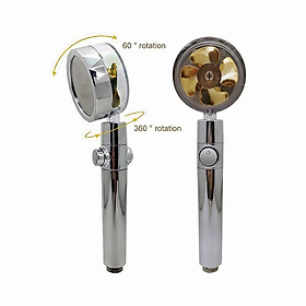 Mua Đầu vòi hoa sen KG30 tăng áp cánh quạt đầu xoay 360 độ có nút nhấn tắt nước  dễ sử dụng tiết kiệm nước bao gồm dây sen 1m5- Hàng chính hãng