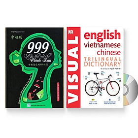 Combo 2 sách Từ điển hình ảnh Tam Ngữ Trung Anh Việt – Visual English Vietnamese Chinese Trilingual Dictionary + gửi tôi thời Thanh Xuân song ngữ Trung việt có phiên âm MP3 nghe+DVD tài liệu - Thanh Anh