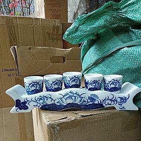 Mua Bộ Cúng Nước Bằng Sứ có khay ( nhiều Mẫu) HAN815