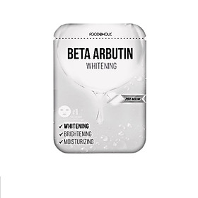 Combo 10 Mặt Nạ Dưỡng Trắng, Làm Đều Màu Da FOODAHOLIC BETA ARBUTIN WHITENING MASK 23ML x10