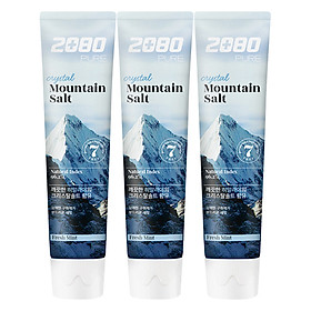 Kem Đánh Răng 2080 Pure Crystal Mountain Salt (120g) (3 Tuýp)