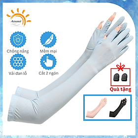 Găng tay chống nắng nữ dài tay Anasi MM14 - Vải mắt lưới thoáng khí