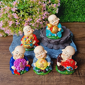 Mua Bộ 05 tượng chú tiểu Ngũ Phúc Lâm Môn 7cm
