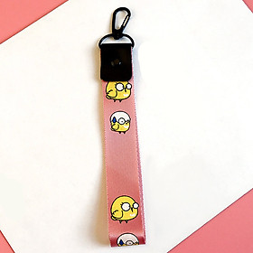 Móc khóa dây Strap dây vải DAY-DT-gà dây hồng