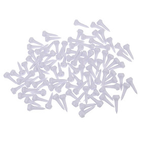 100 Pieces Professional White Plastic Golf Tee Tees 35mm (1 3/8 Inch)