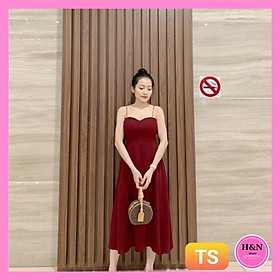 Váy Thiêt Kế suông dài 2 dây, váy lụa hở lưng quyến rũ xinh đẹp - H&N Store