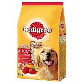 Đồ Ăn Cho Chó Vị Thịt Bò Và Các Loại Rau Củ Pedigree Dạng Túi 1.5kg