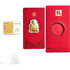 Bao Lì Xì Vàng 24K Hình Thần Tài Giúp Chiêu Tài Hút Lộc Cho Năm Mới - Với Thiết Kế Độc Đáo Được Phủ 0.02mg Vàng - Là Món Quà Ý Nghĩa Trong Dịp Tết 2020 - TMT Collection