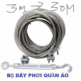 Mua Bộ dây phơi quần áo   kèm tăng đơ   ốc xiết cáp cáp thép giá sỉ