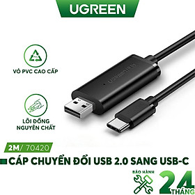 Mua Cáp dữ liệu USB 2.0 sang type C tích hợp chipset  dài 2m UGREEN US318 70420 - Hàng chính hãng
