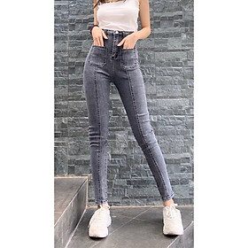Quần jean nữ lưng cao Julido, chất jean cotton co dãn tôn dáng phụ nữ eo thon mẫu QQS07