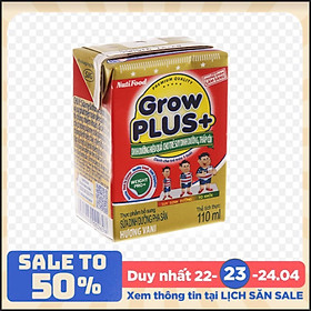 Thùng 48 Hộp x 110ml Sữa Bột Pha Sẵn GrowPLUS+ Đỏ 110ml Suy Dinh Dưỡng - Hàng Chính Hãng