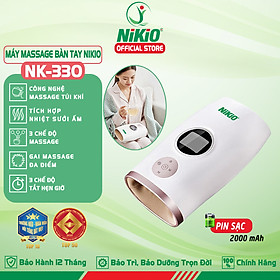 Máy massage bàn tay pin sạc Nikio NK-330 - Không dây hoạt động điện áp suất không khí và nén nhiệt