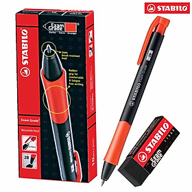 Hộp bút chì bấm STABILO Exam Grade 9883 2.0mm - Hộp 10 bút chì 2.0mm + Gôm tẩy ER196E (MP9883/10+)