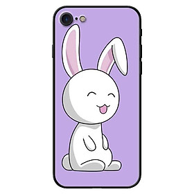 Ốp Lưng in cho Iphone 7, 8 Mẫu Thỏ Nền Tím - Hàng Chính Hãng