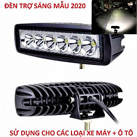 Đèn trợ sáng xe máy ô tô LED C6 mẫu mới ánh sáng mạnh