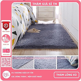 Mua Thảm Lông Xù Xám Bạc | 160x200cm | Thảm Trang Trí Phòng Khách - Phòng Ngủ - Thảm Trải Sofa - Thảm Dành Cho Bé