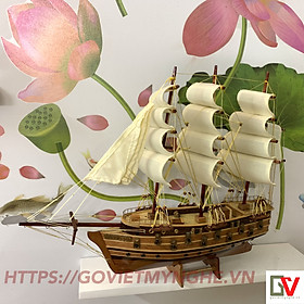 Mô hình thuyền gỗ trang trí Napoleon - thân 40cm - loại 2