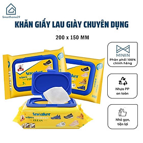 Khăn Giấy Lau Giày Sneaker Chuyên Dụng Khăn Ướt Vệ Sinh Giày Dép Dép Da Siêu Sạch 1 Gói 30 Tờ - Hàng Chính Hãng MINIIN