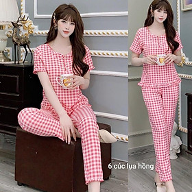 Đồ bộ mặc nhà lụa hàn cực đẹp, chất lụa